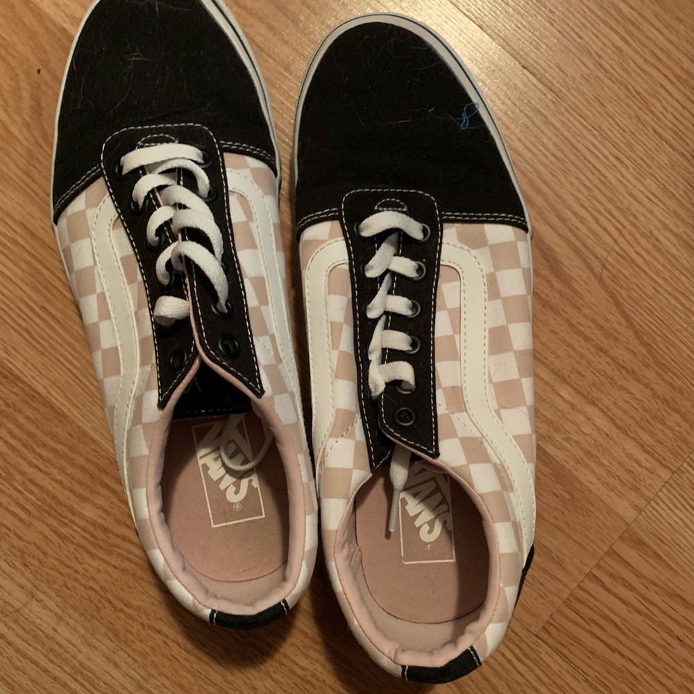 Pink checkered Vans